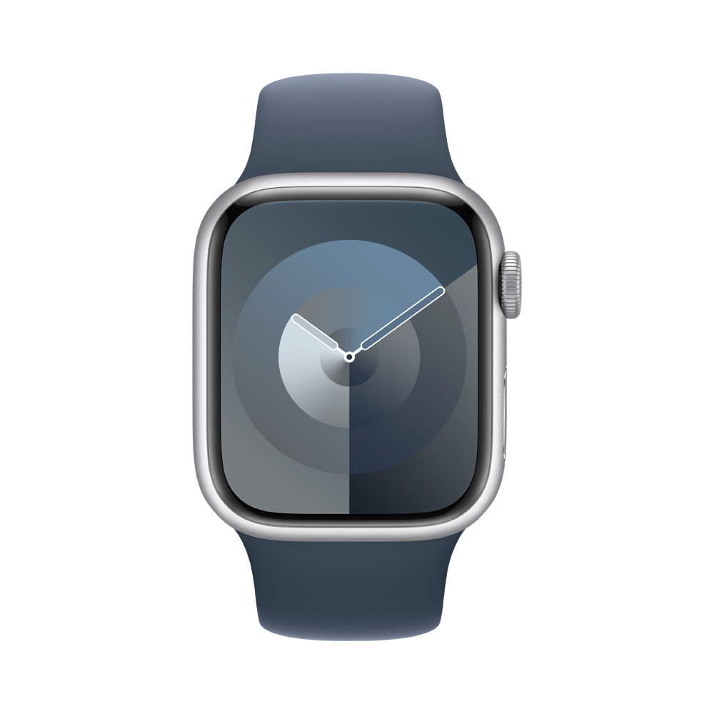 Apple Watch Series 9 Silver Aluminum Storm Blue