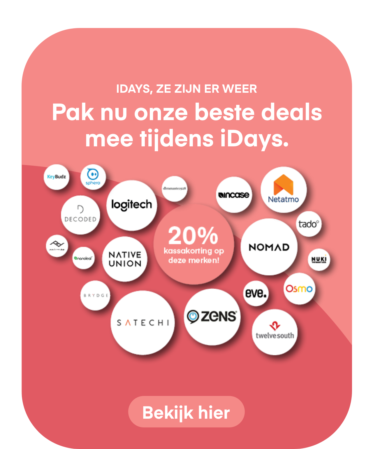 20% kassakorting op deze merken!