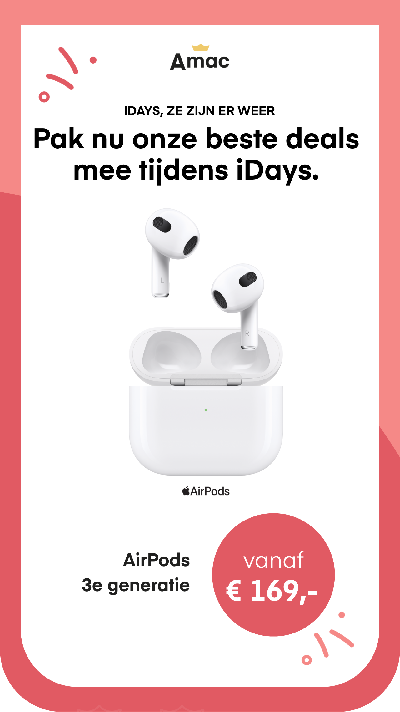 AirPods 3e generatie vanaf €169,-
